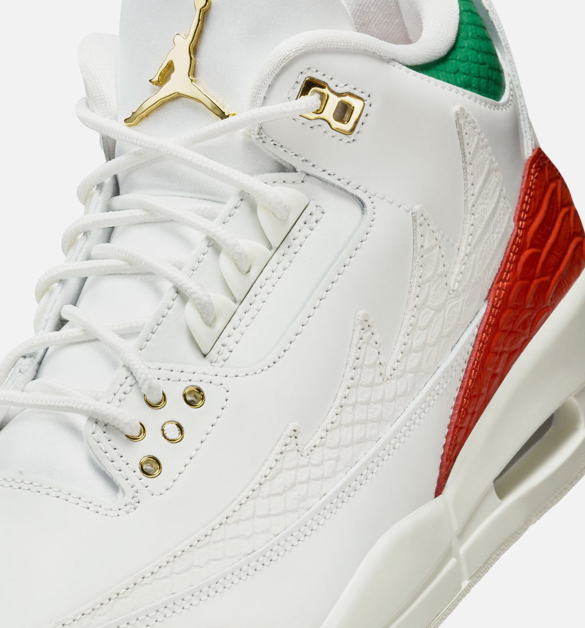 Air Jordan 3 Retro El Vuelo Men's Shoes - White/Green/Red/Gold