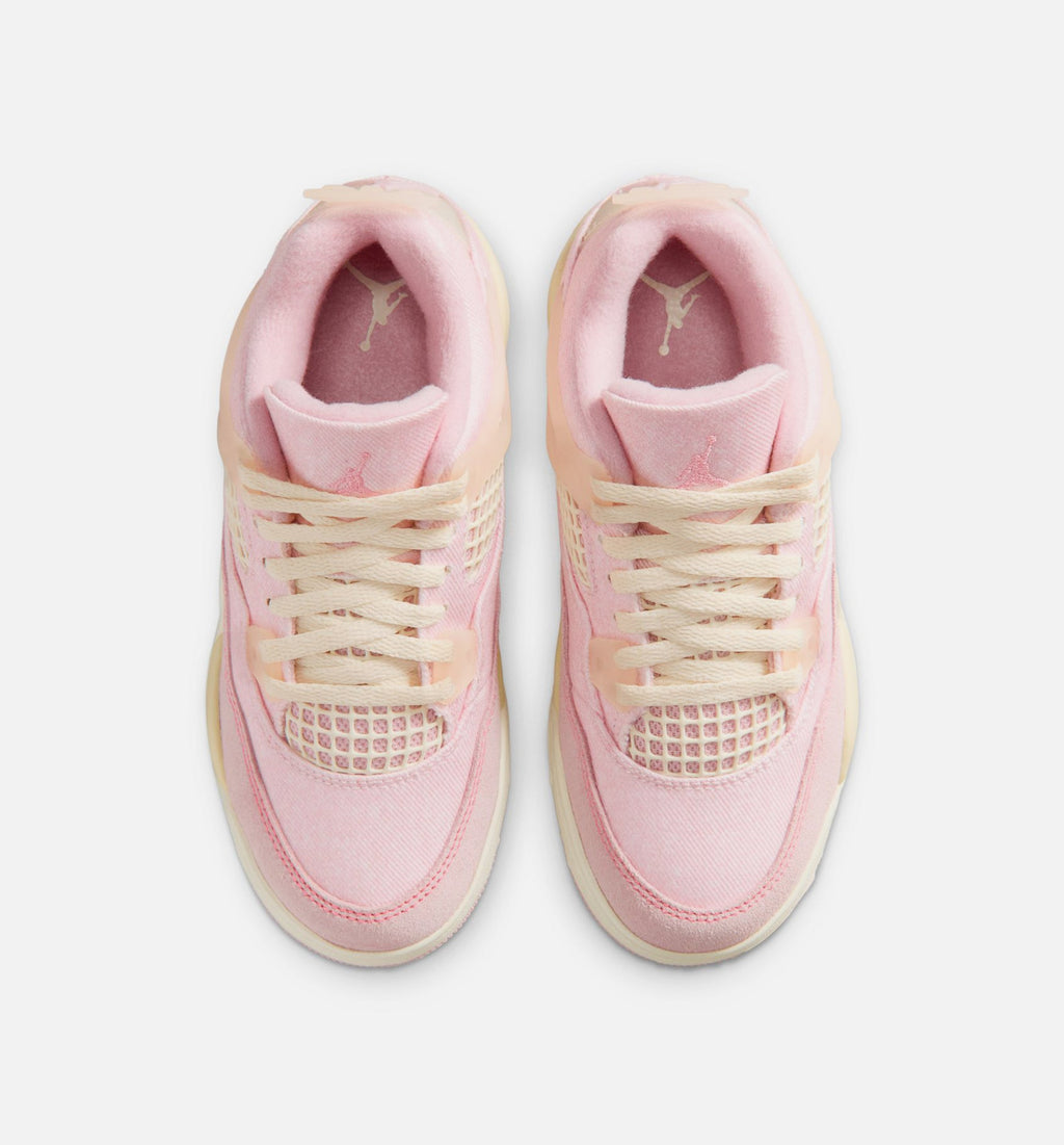 Air Jordan 4 Retro Pink Pearl Preschool Shoes - Pink/Cream