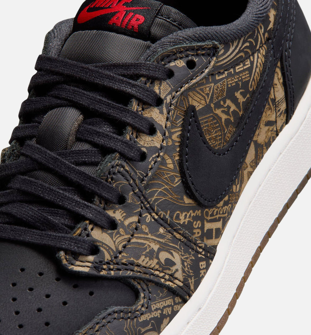 Air Jordan 1 Retro Low OG Laser Kids' Shoes - Black/Varsity Red/White