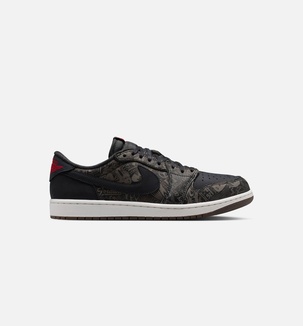 Air Jordan 1 Retro Low OG Laser Men's Shoes - Black/Varsity Red/White