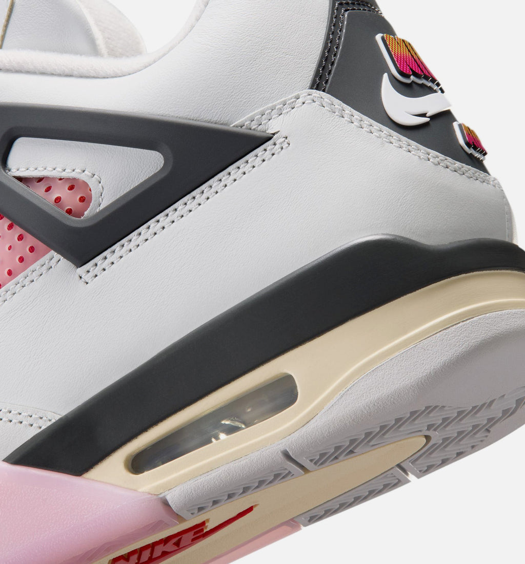 Air Jordan 4 Retro Comic Men's Shoes - Off White/Pink/Grey
