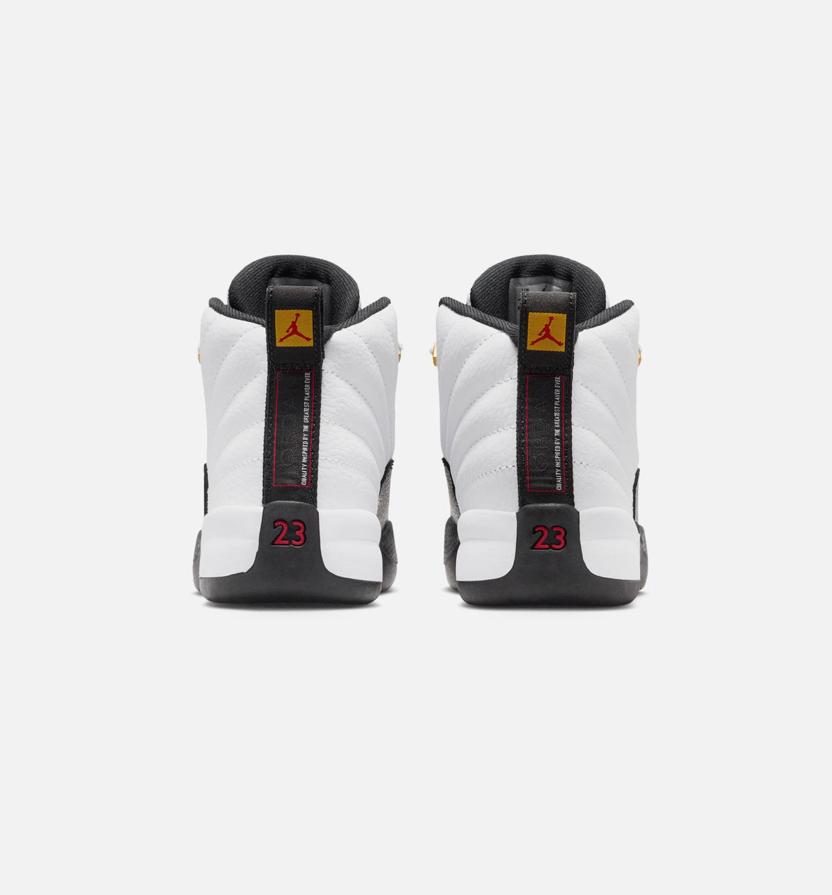 Air Jordan 12 Retro Taxi Preschool Shoes - White/Black/Yellow
