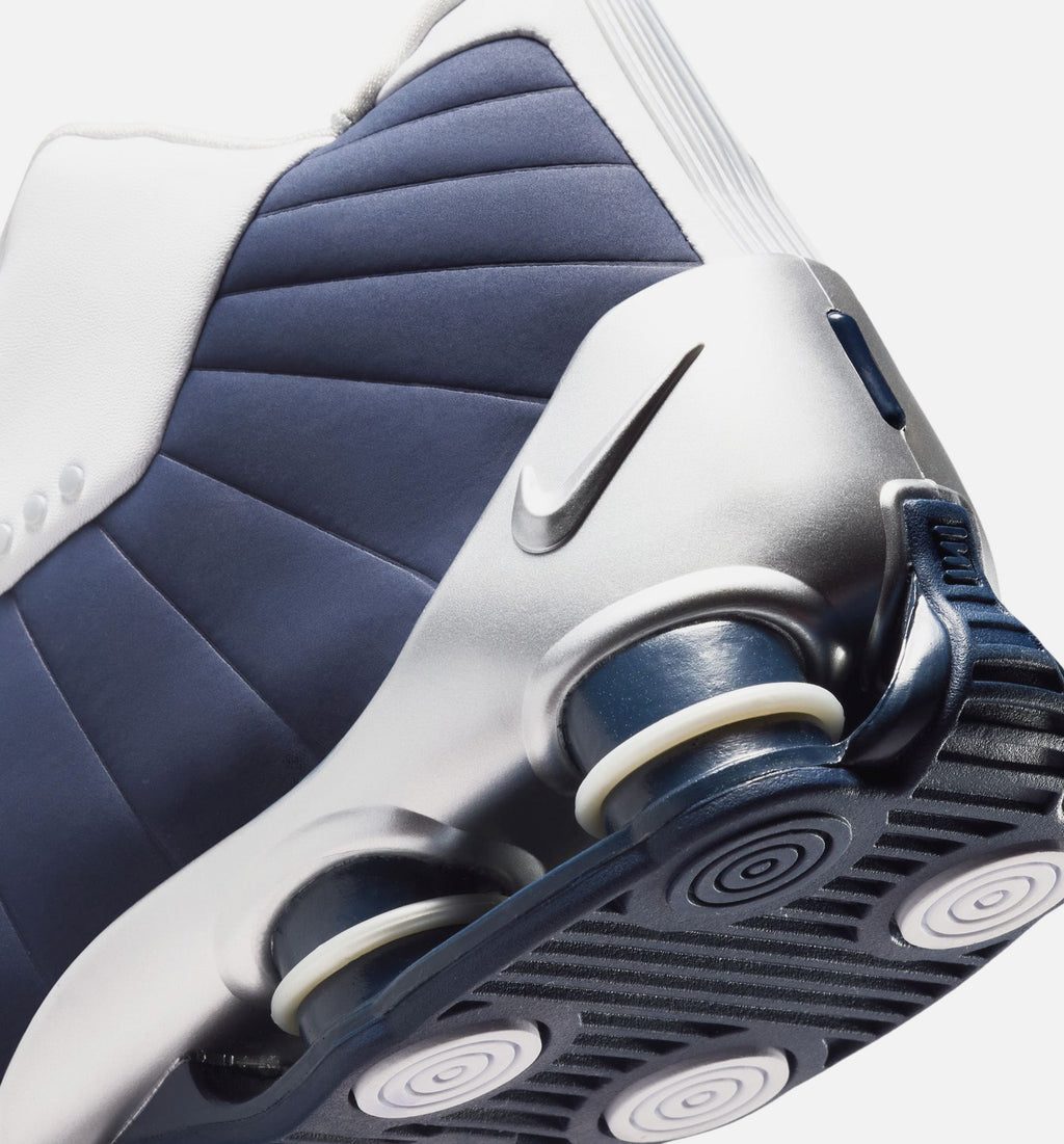 Nike Shox BB4 Olympic Men's Shoes - White/Navy/Silver