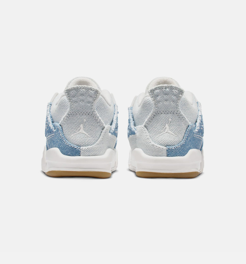 Air Jordan 4 Retro Worn Blue Baby & Toddler Shoes - Cream/Faded Blue