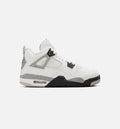 Air Jordan 4 Retro White Cement Kids' Shoes - White/Grey/Red