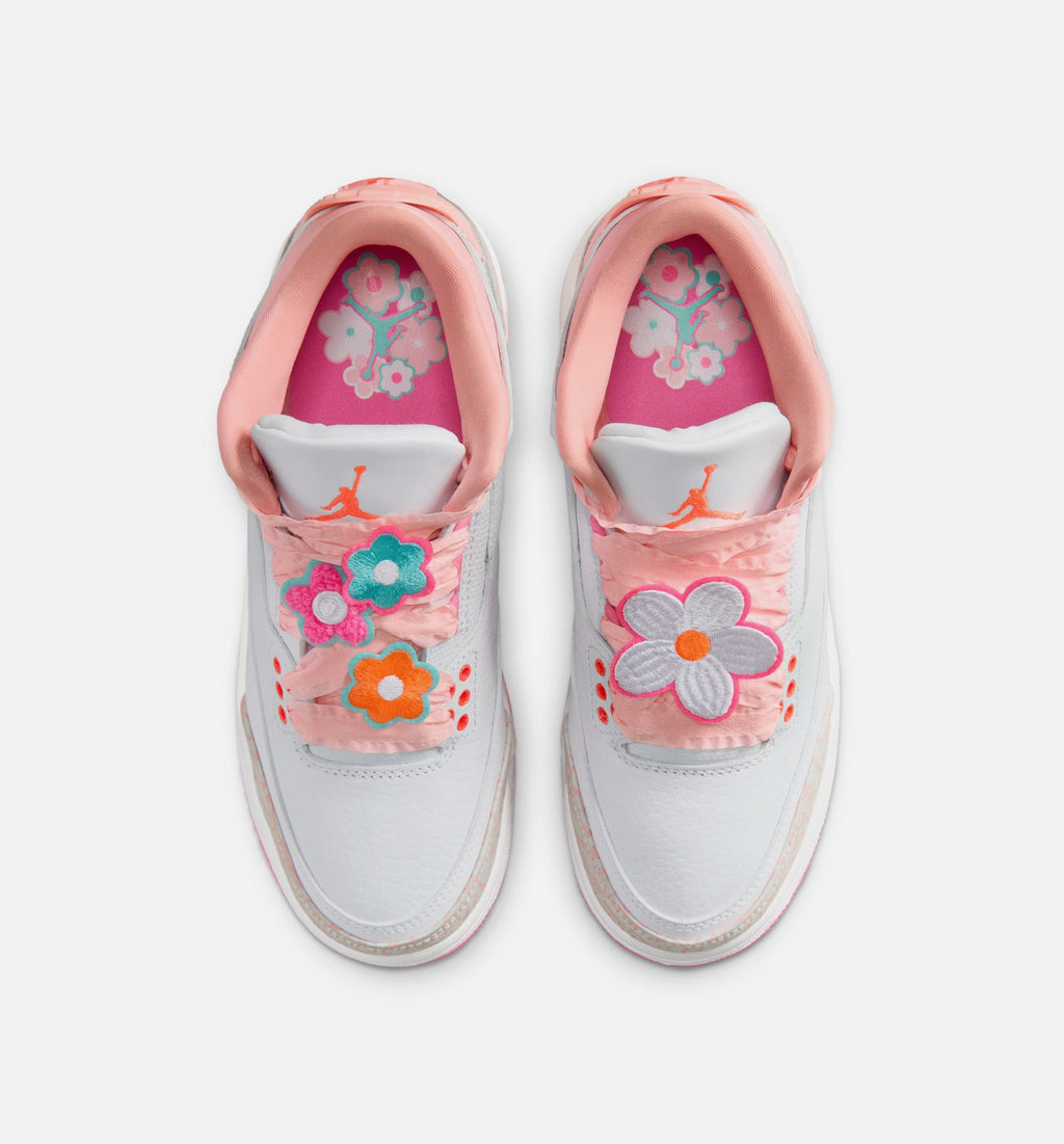 Air Jordan 3 Retro Spring Flowers Kids' Shoes - Pink/Orange