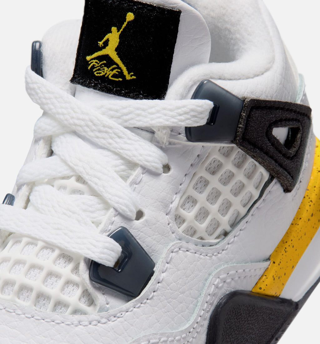 Air Jordan 4 Retro Rare Air Tour Yellow Baby & Toddler Shoes - White/Yellow/Grey