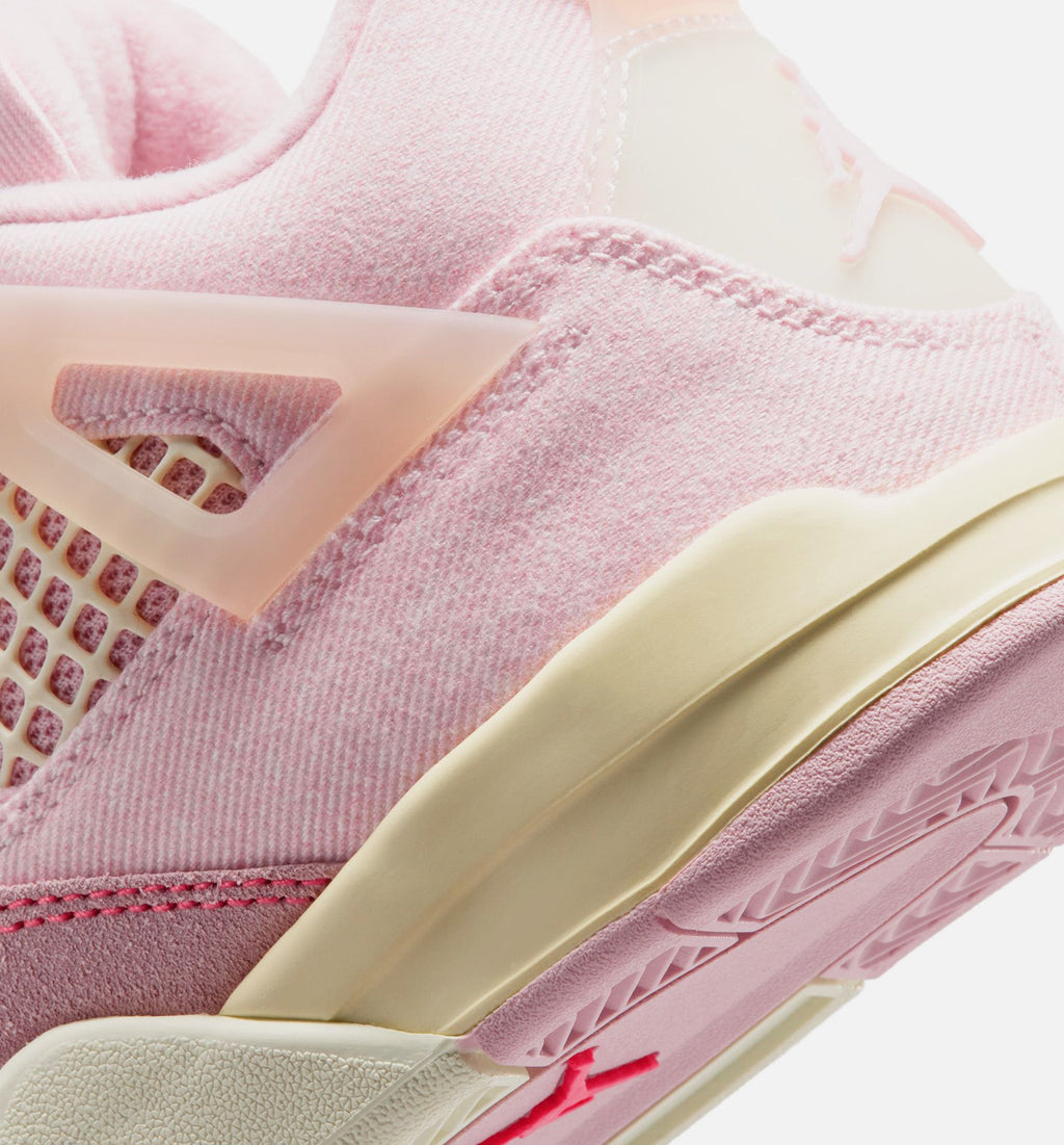 Air Jordan 4 Retro Pink Pearl Preschool Shoes - Pink/Cream
