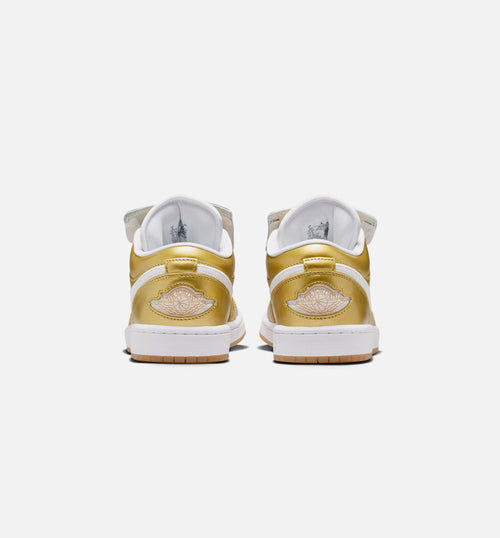 Air Jordan 1 Low Women's Shoes - Gold/White/Gum