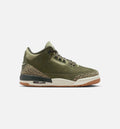 Air Jordan 3 Retro Medium Olive Kids' Shoes - Olive Green/Sail