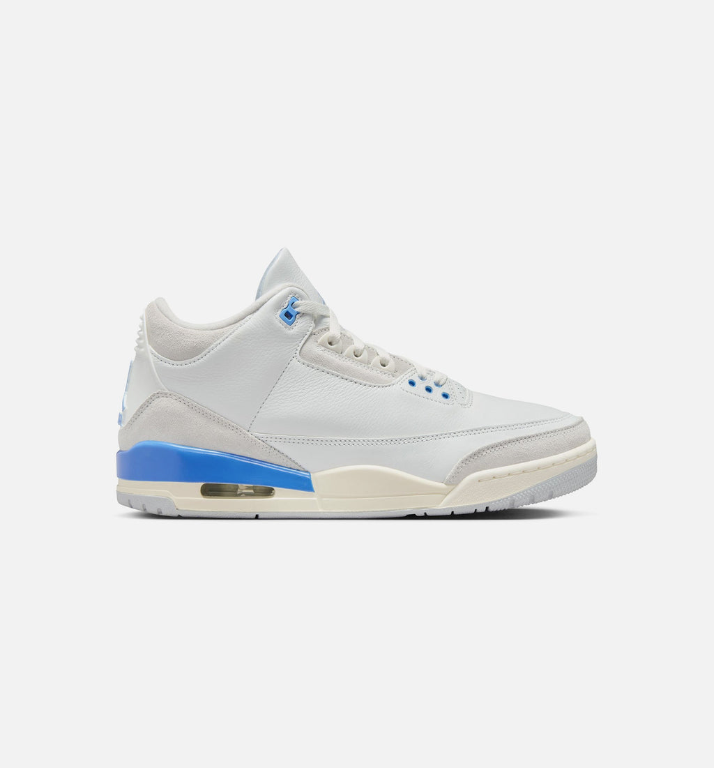 Air Jordan 3 Retro Lucky Shorts Men's Shoes - White/Light Blue