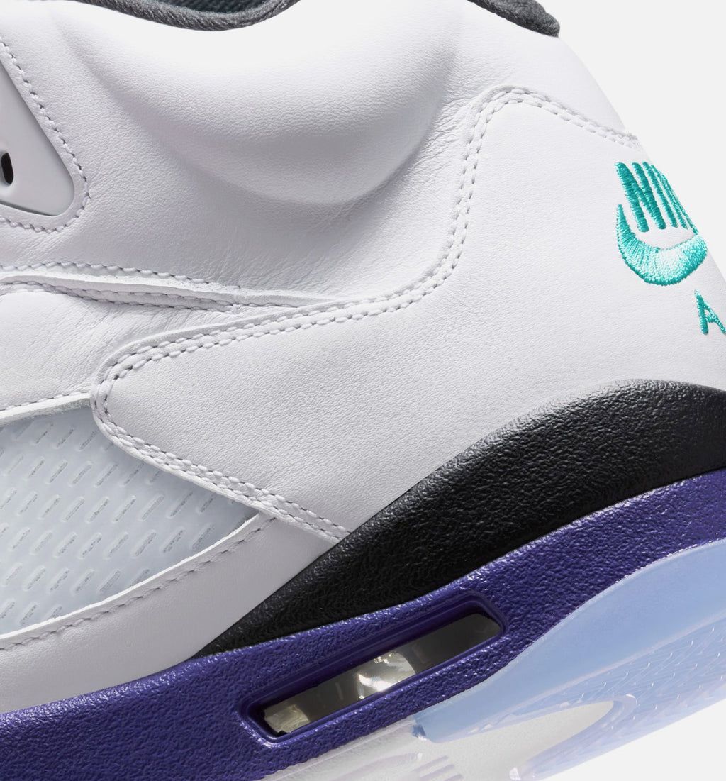 Air Jordan 5 Retro Grape Men's Shoes - White/Purple/Green