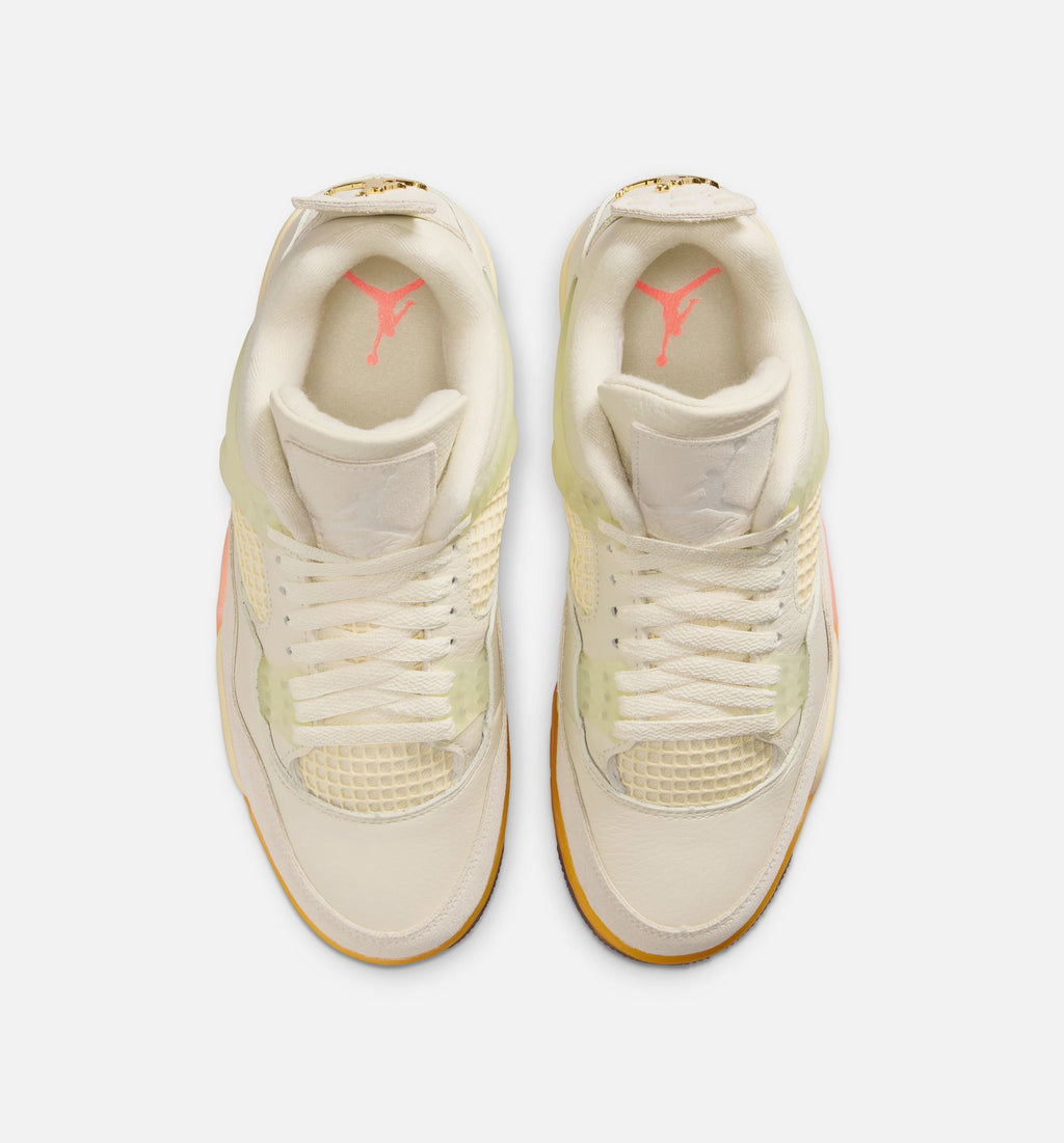 Air Jordan 4 Retro Birds of Paradise Women's Shoes - Cream/Gold/Mango
