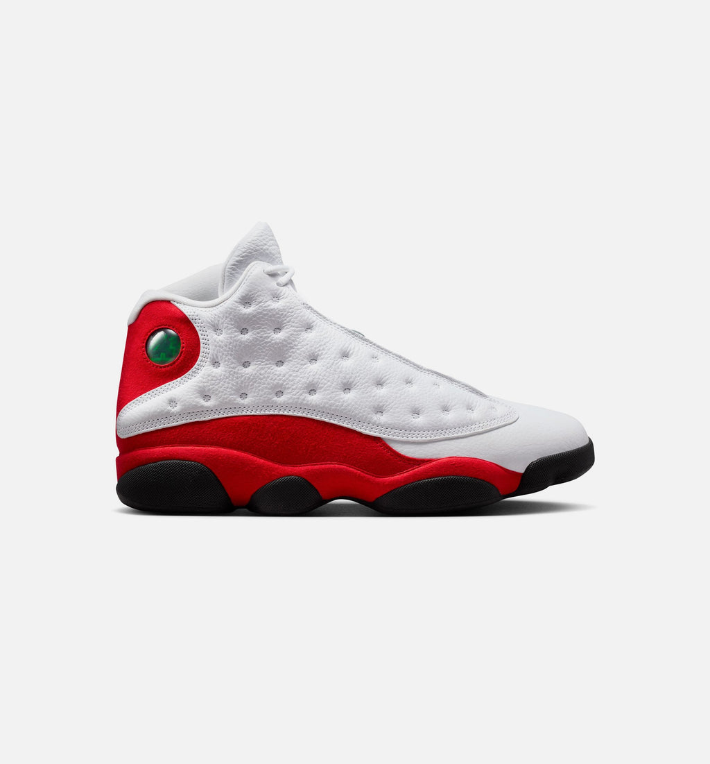 Air Jordan 13 Retro White and University Red Men's Shoes - White/Black/Red