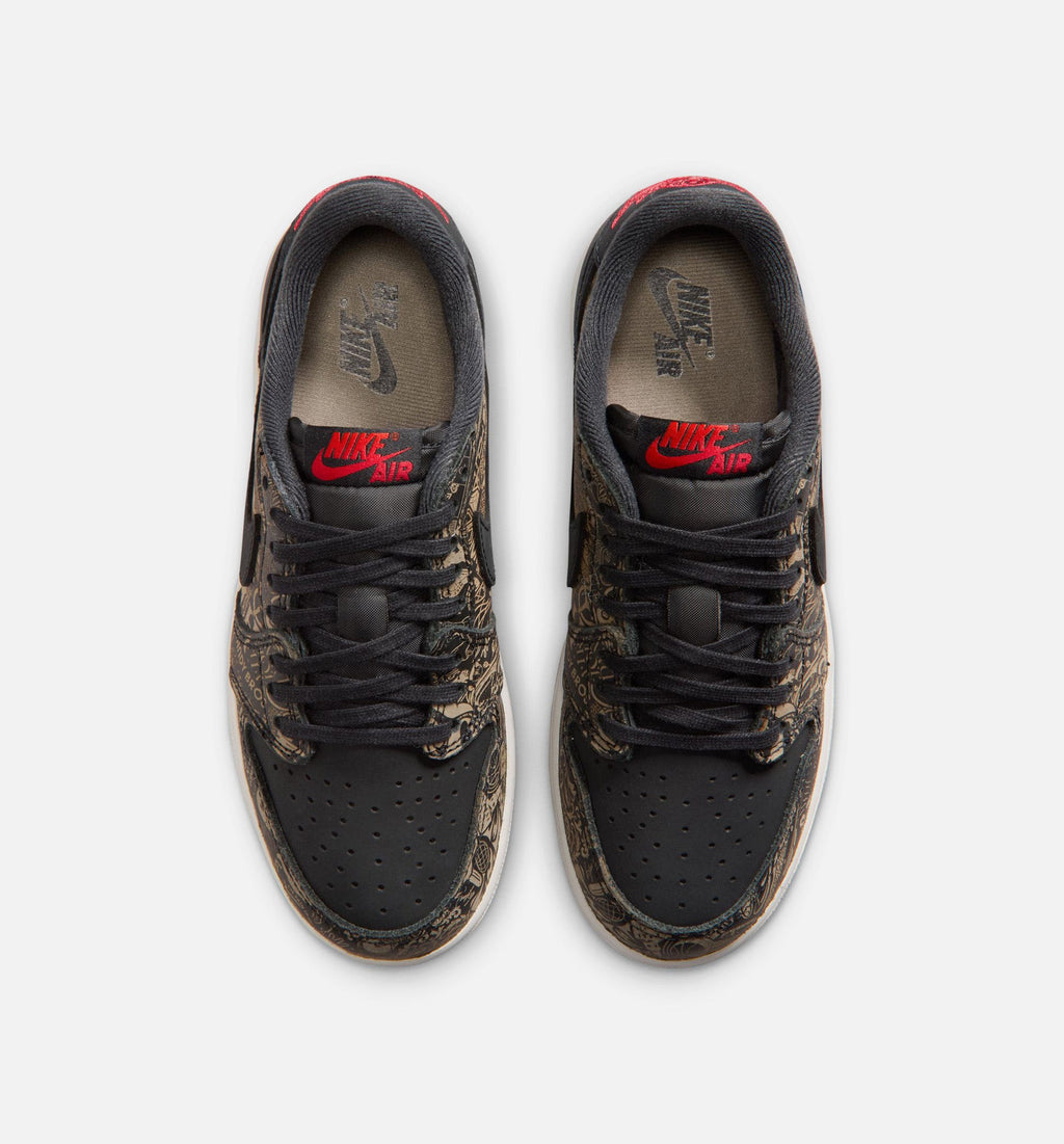 Air Jordan 1 Retro Low OG Laser Kids' Shoes - Black/Varsity Red/White