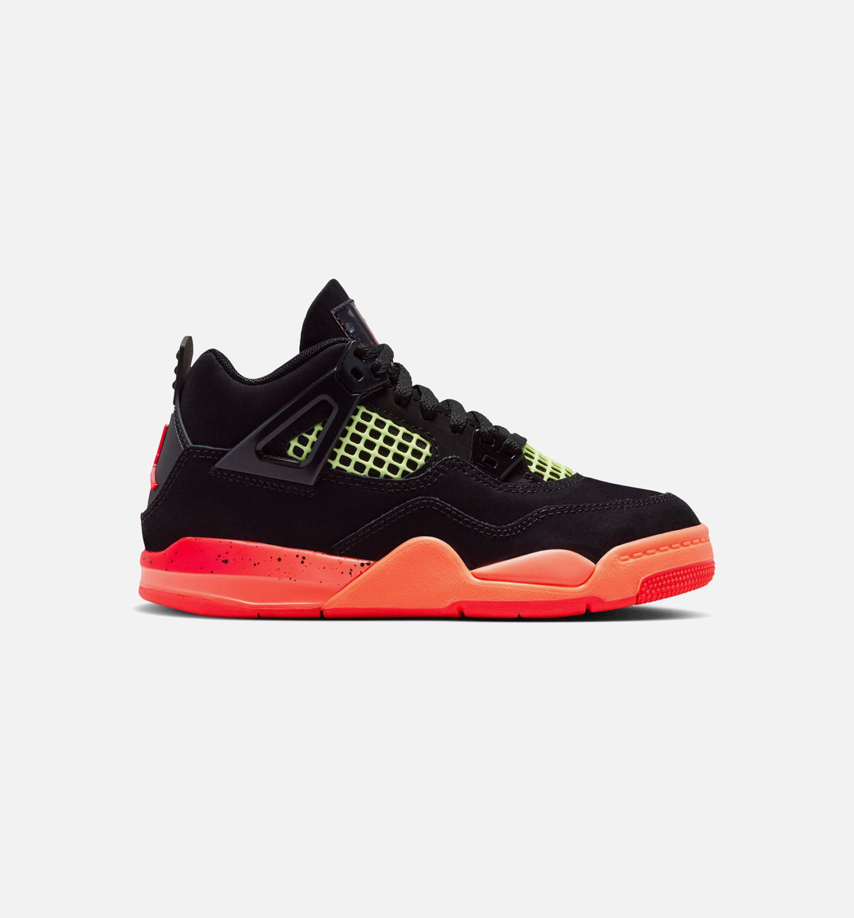 Air Jordan 4 Retro Black Infrared 23 Preschool Shoes - Black/Red/Orange