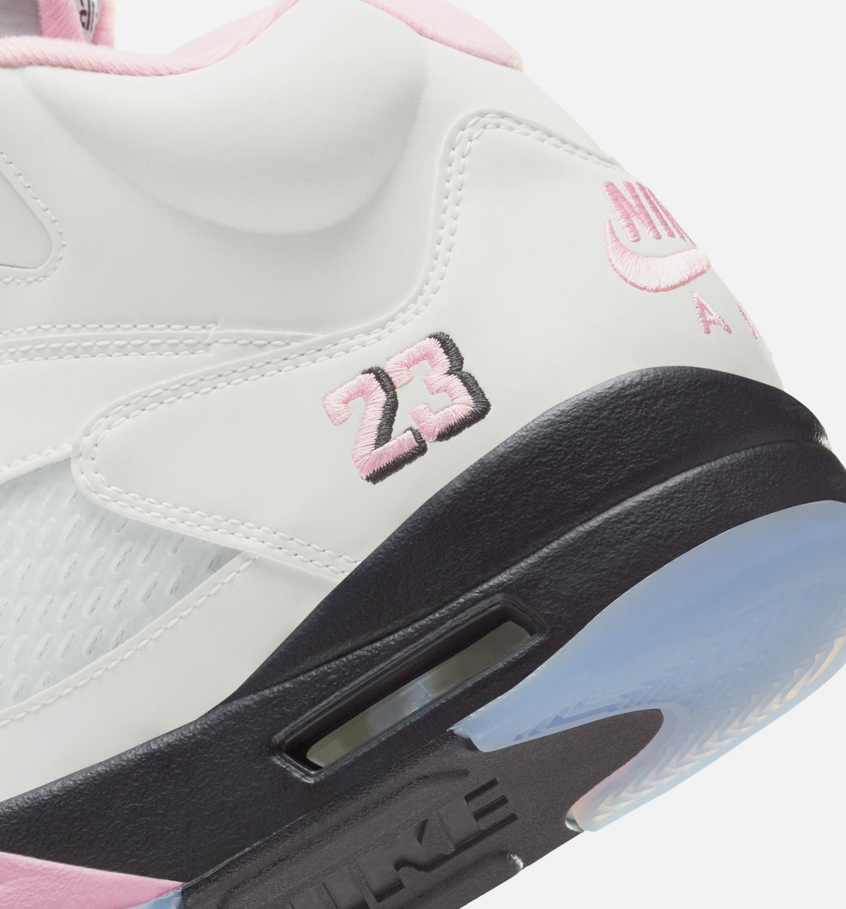 Air Jordan 5 Retro Medium Soft Pink Men's Shoes - White/Pink/Black
