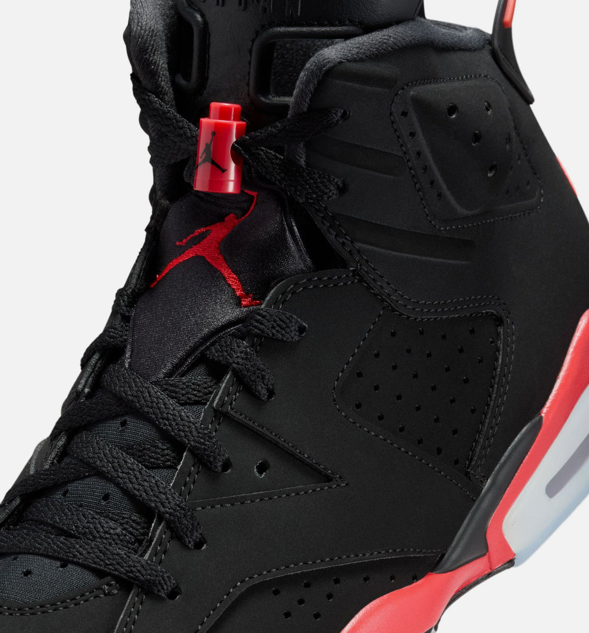 Air Jordan 6 Retro Infrared Salesman Men's Shoes - Black/Red