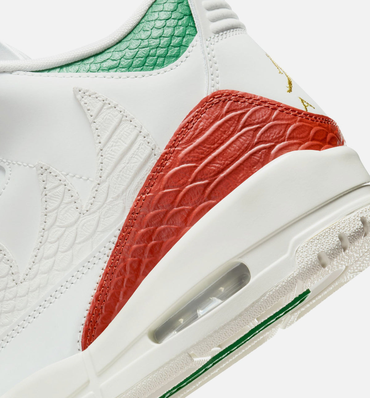 Air Jordan 3 Retro El Vuelo Men's Shoes - White/Green/Red/Gold