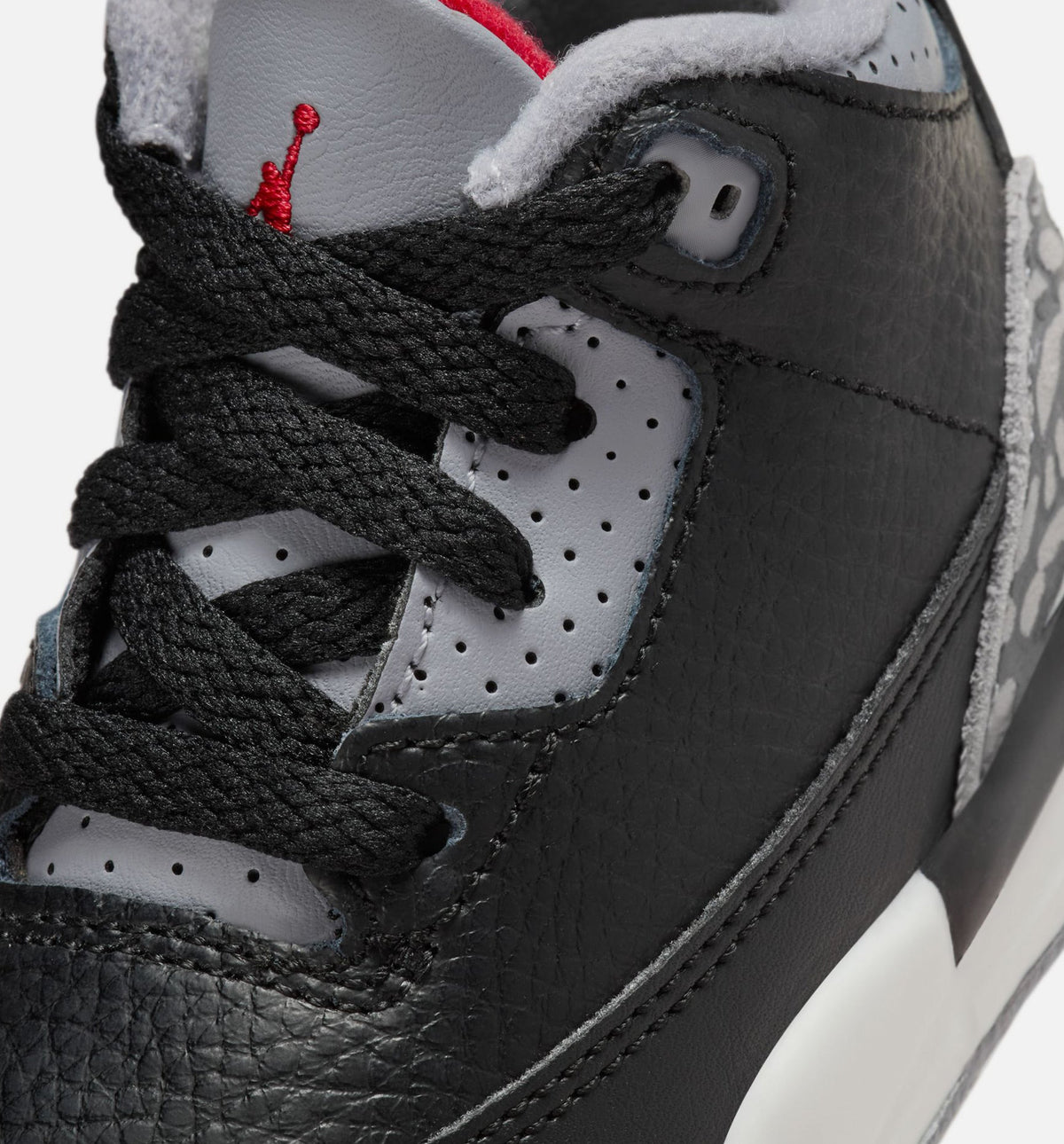 Air Jordan 3 Retro Black Cement Baby & Toddler Shoes - Black/Fire Red/Grey