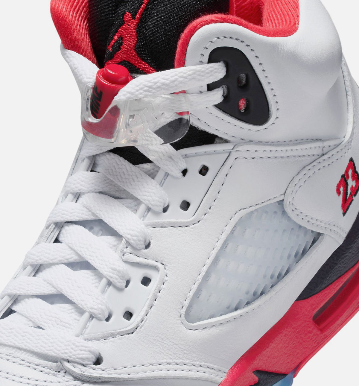 Air Jordan 5 Retro Fire Red Kids' Shoes - White/Red/Black