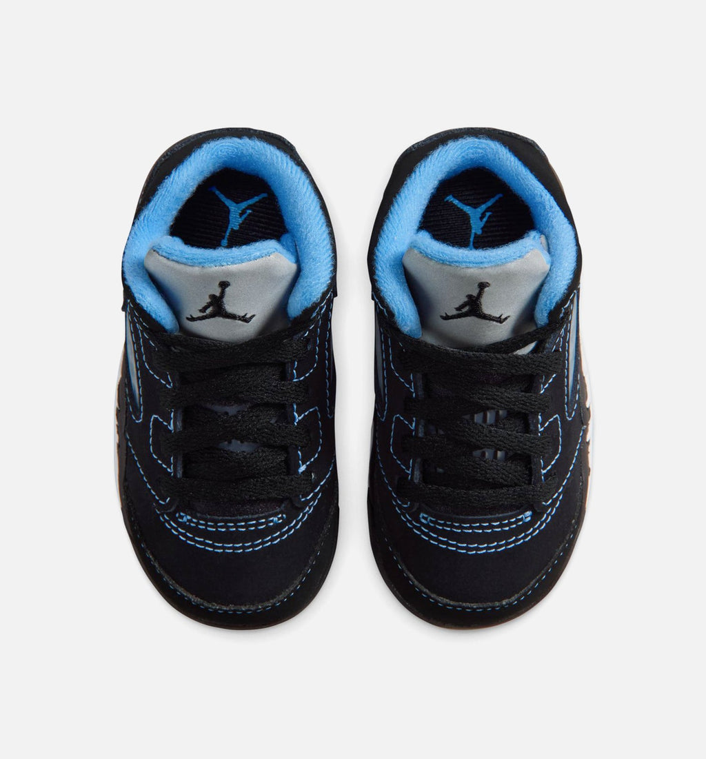 Air Jordan 5 Retro Black Carolina Baby & Toddler Shoes - Black/Blue