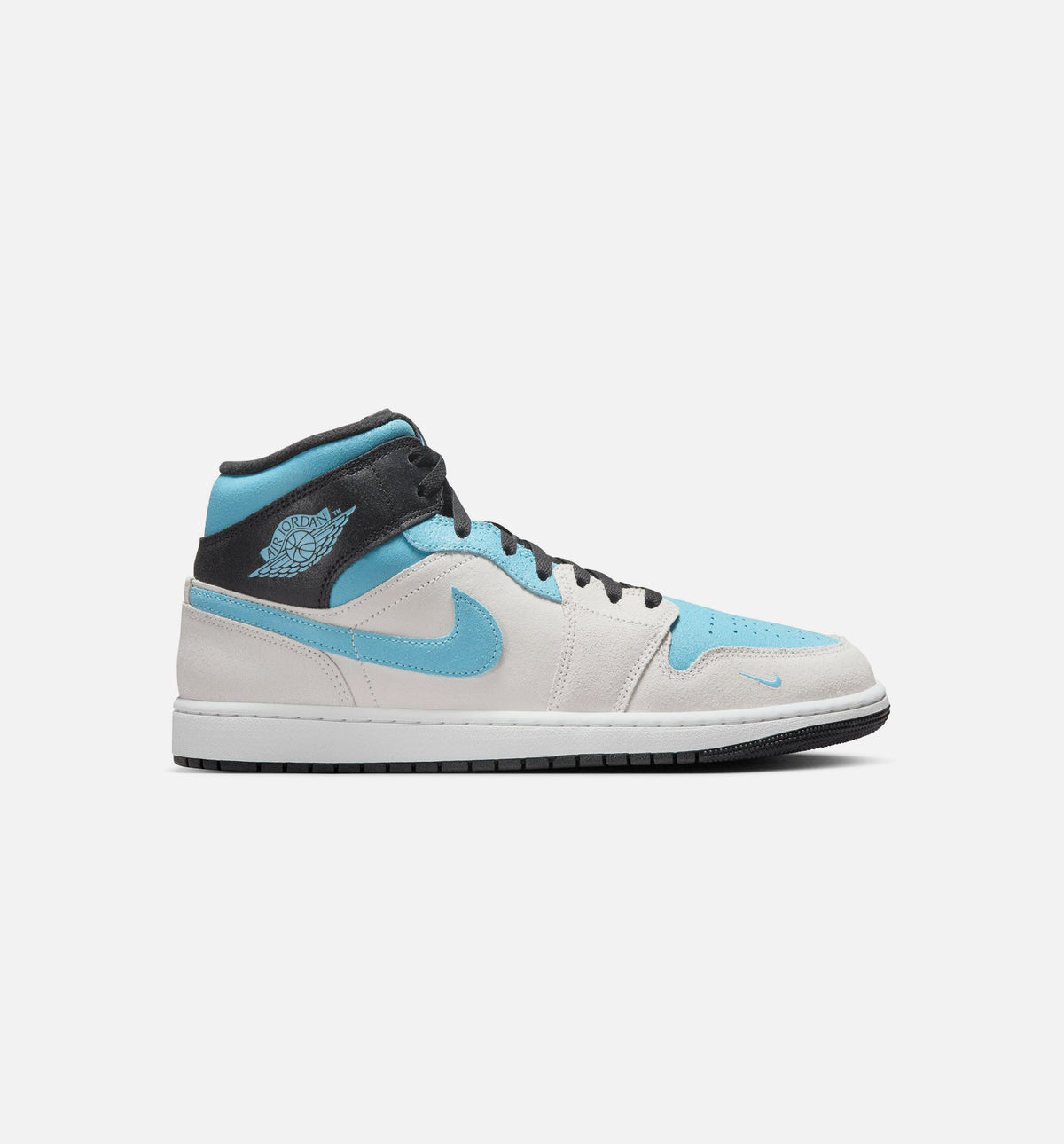 Air Jordan 1 Mid SE Blue Chill Men's Shoes - White/Blue/Black