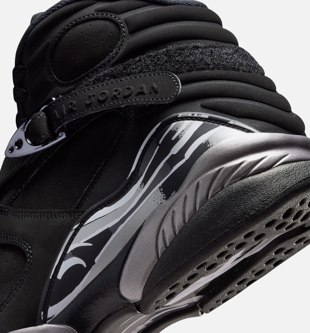 Air Jordan 8 Retro Chrome Men's Shoes - Black/White/Grey