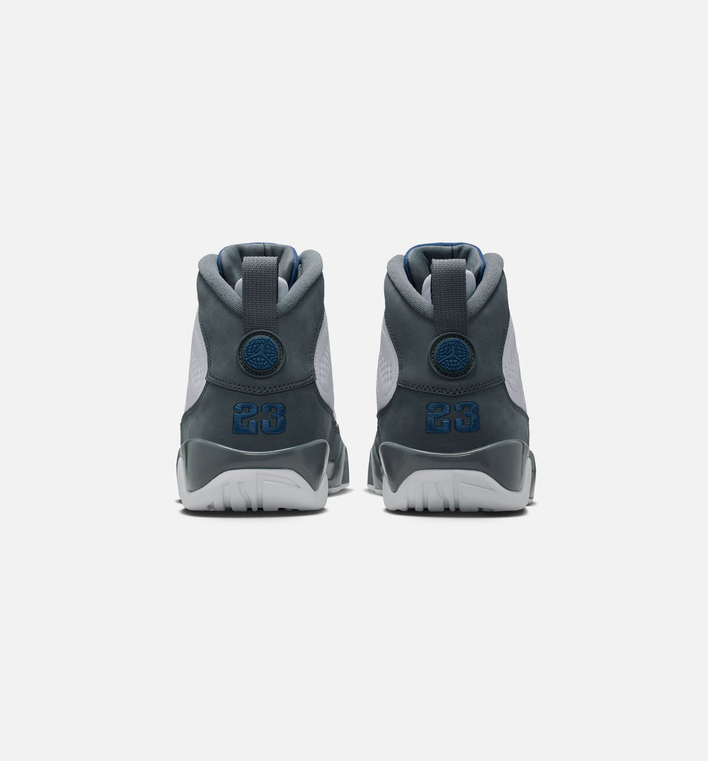 Air Jordan 9 Retro Flint Grey Men's Shoes - White/Blue/Grey