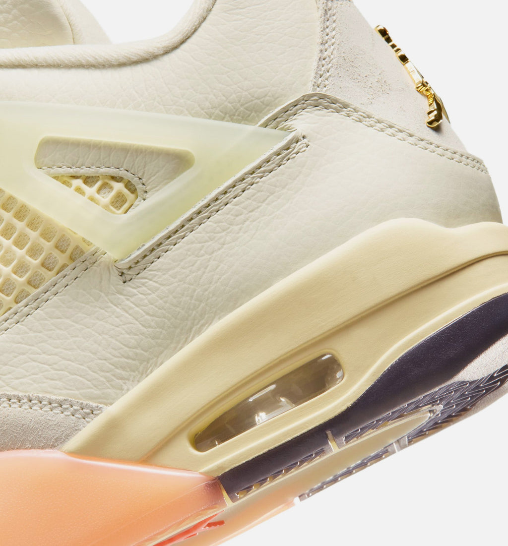 Air Jordan 4 Retro Birds of Paradise Women's Shoes - Cream/Gold/Mango