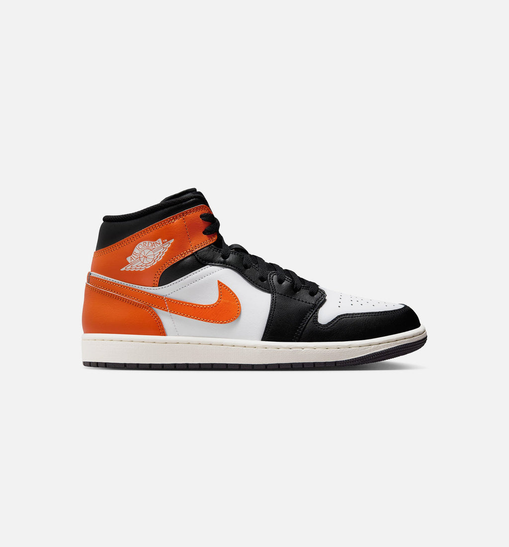 Air Jordan 1 Mid Starfish Men's Shoes - Orange/White/Sail/Black