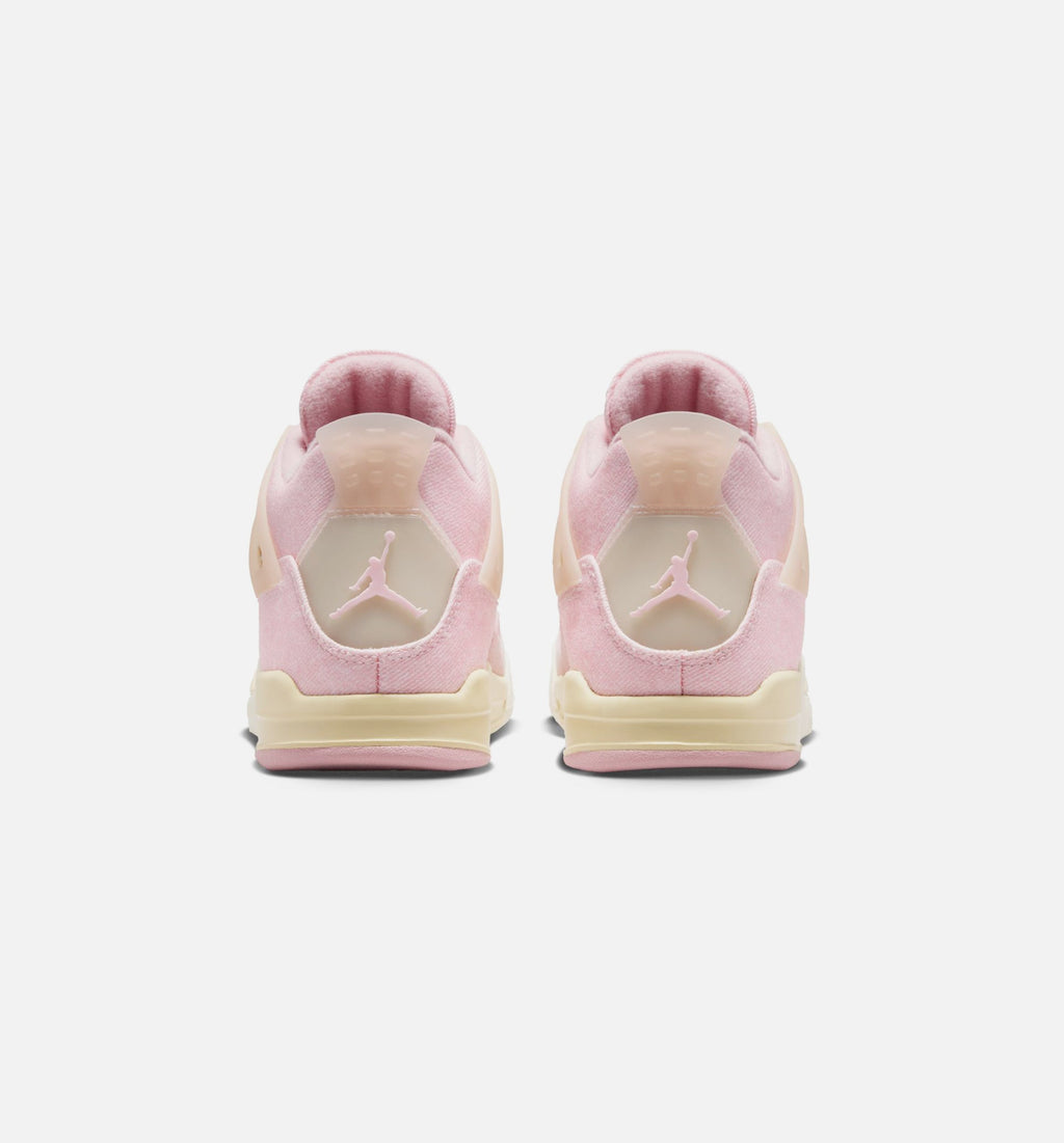 Air Jordan 4 Retro Pink Pearl Preschool Shoes - Pink/Cream