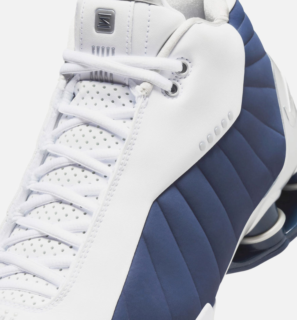 Nike Shox BB4 Olympic Men's Shoes - White/Navy/Silver