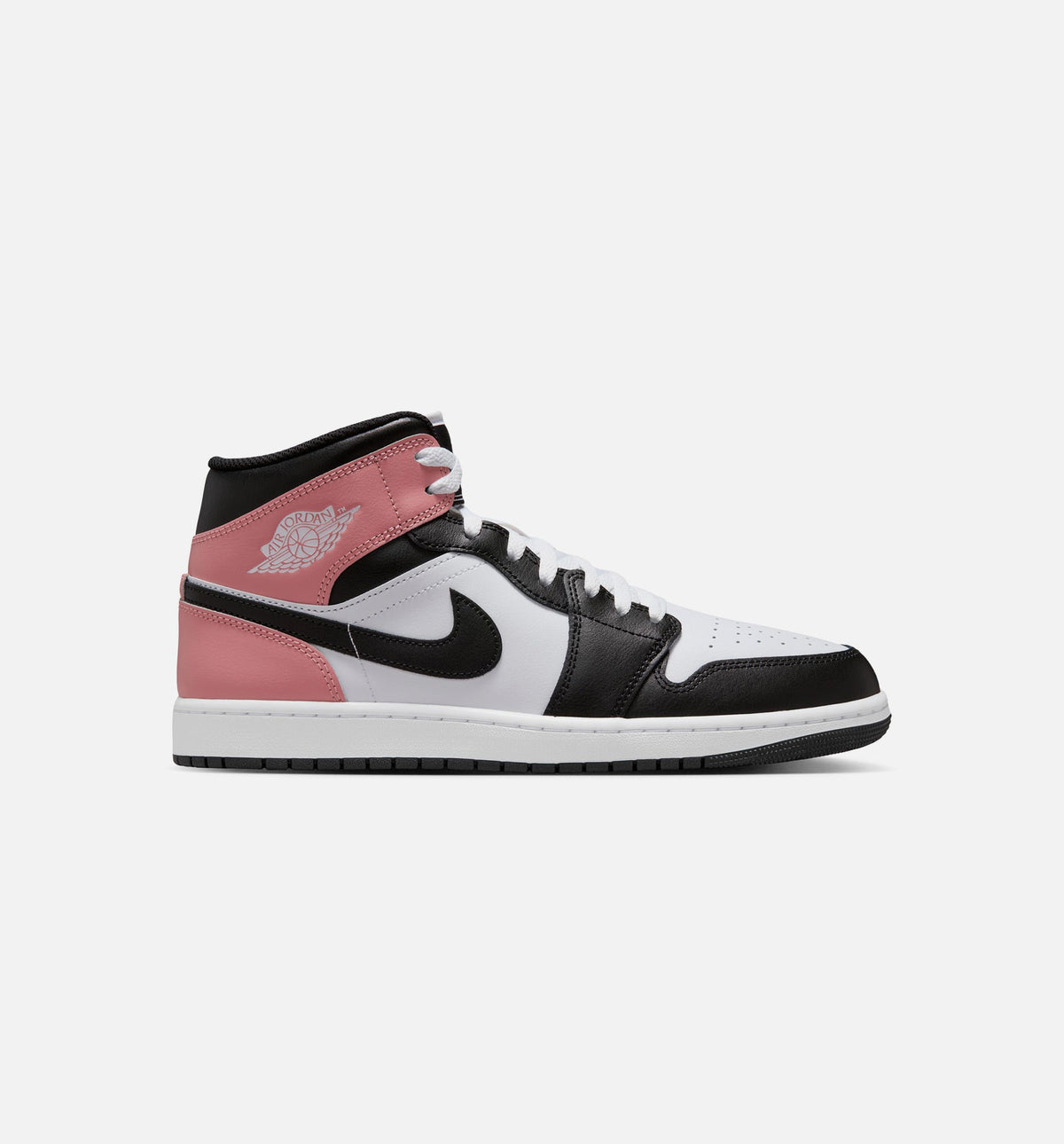 Air Jordan 1 Mid Rust Pink Men's Shoes - White/Rust Pink/Black