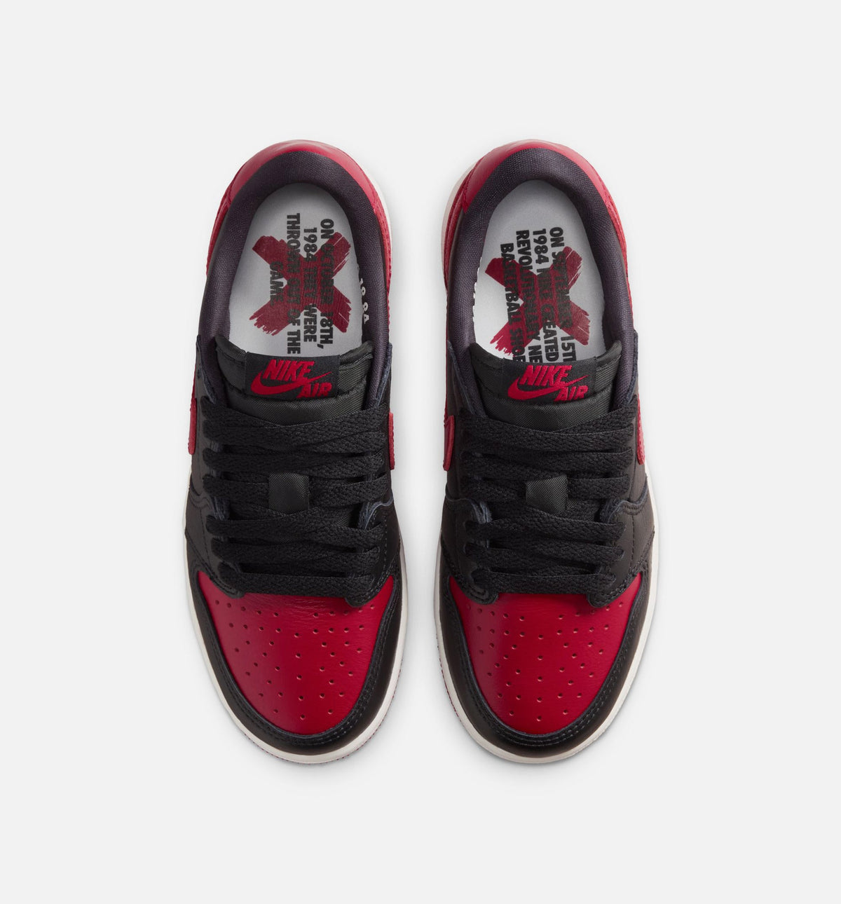 Air Jordan 1 Retro Low OG Banned Kids' Shoes - Black/Varsity Red/White