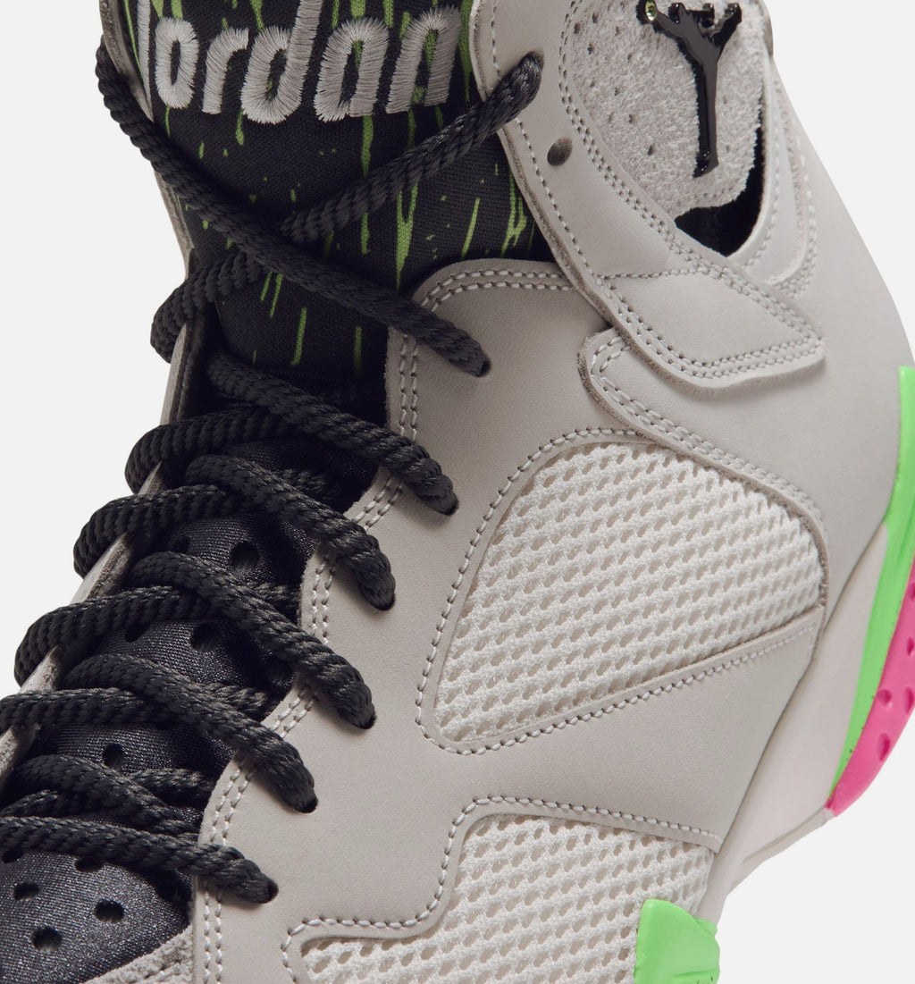Air Jordan 7 Retro Tennis Day Men's Shoes - Phantom/Lime/Pink