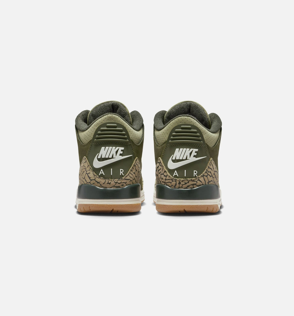 Air Jordan 3 Retro Medium Olive Kids' Shoes - Olive Green/Sail