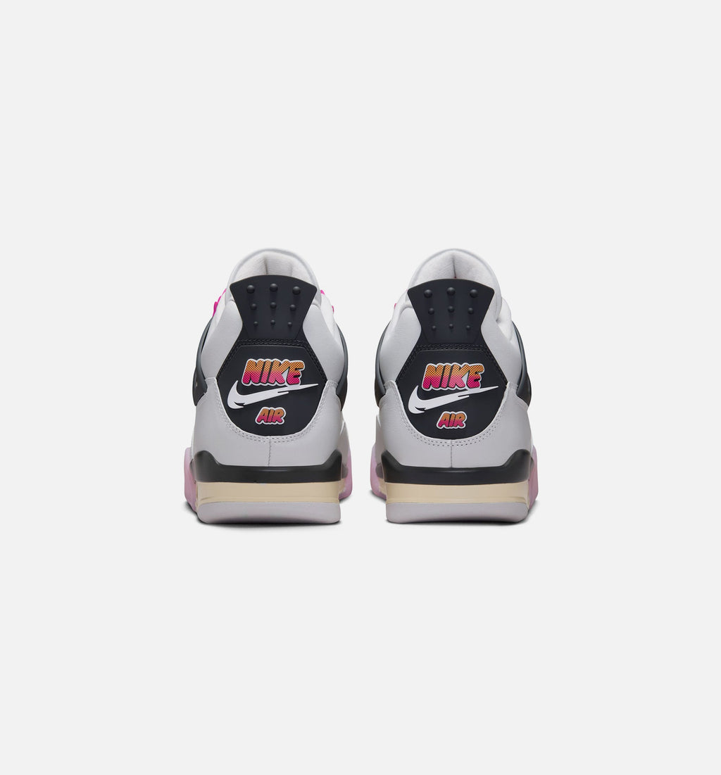 Air Jordan 4 Retro Comic Men's Shoes - Off White/Pink/Grey