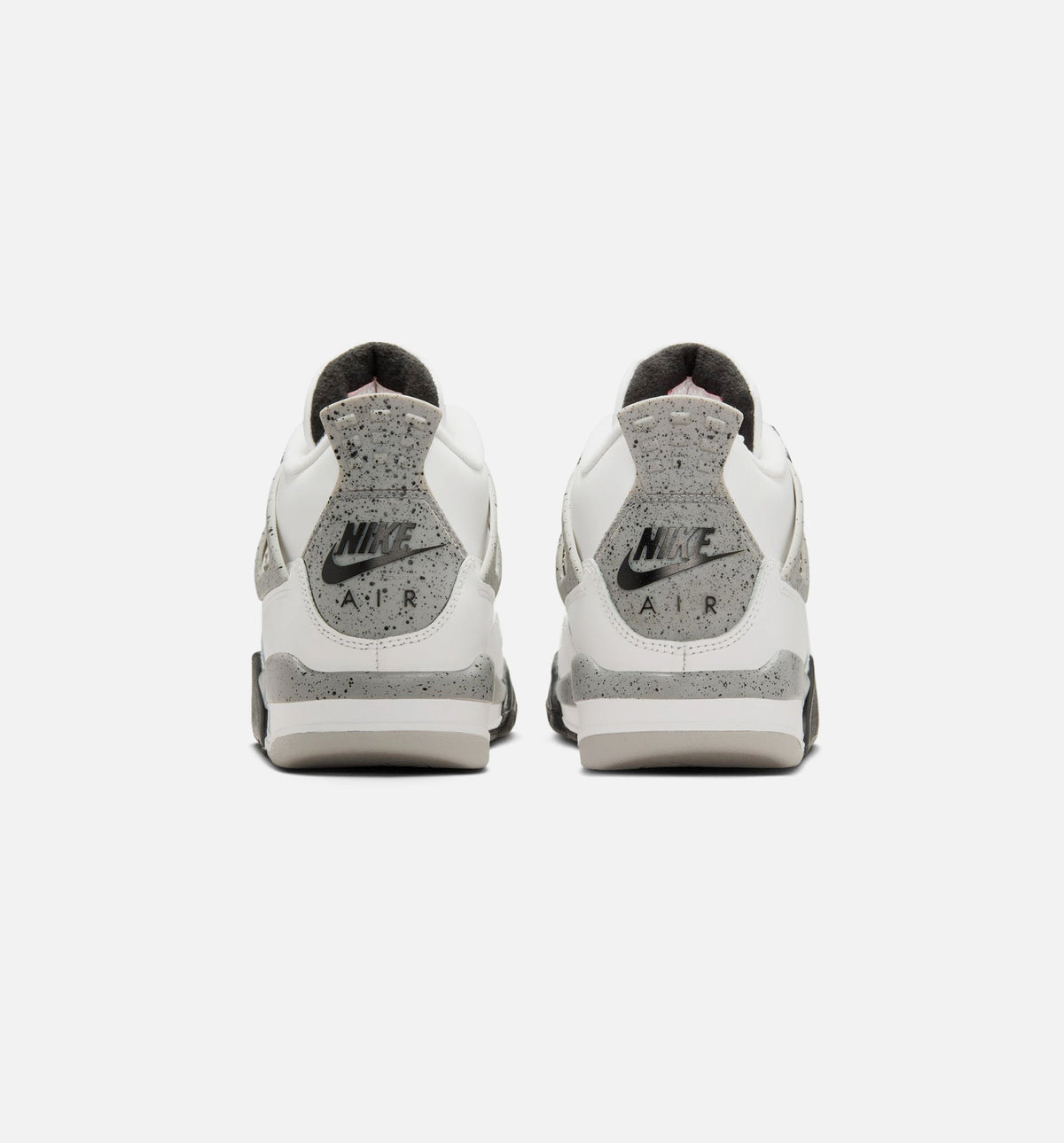 Air Jordan 4 Retro White Cement Kids' Shoes - White/Grey/Red