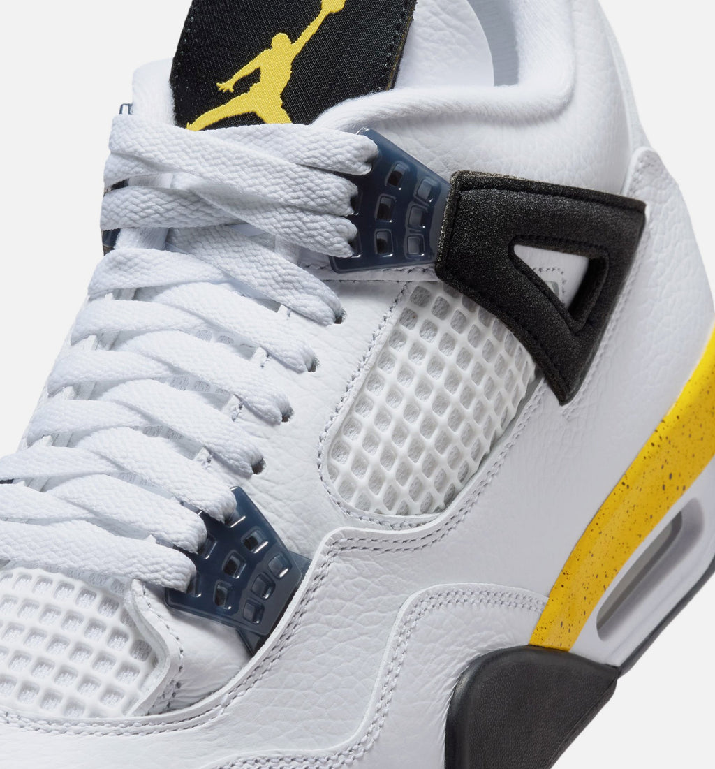 Air Jordan 4 Retro Rare Air Tour Yellow Men's Shoes - White/Yellow/Grey