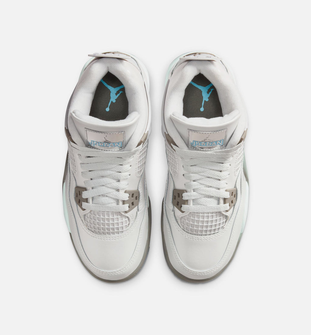 Air Jordan 4 Retro Blue Chill Kids' Shoes - Grey/Ice Blue