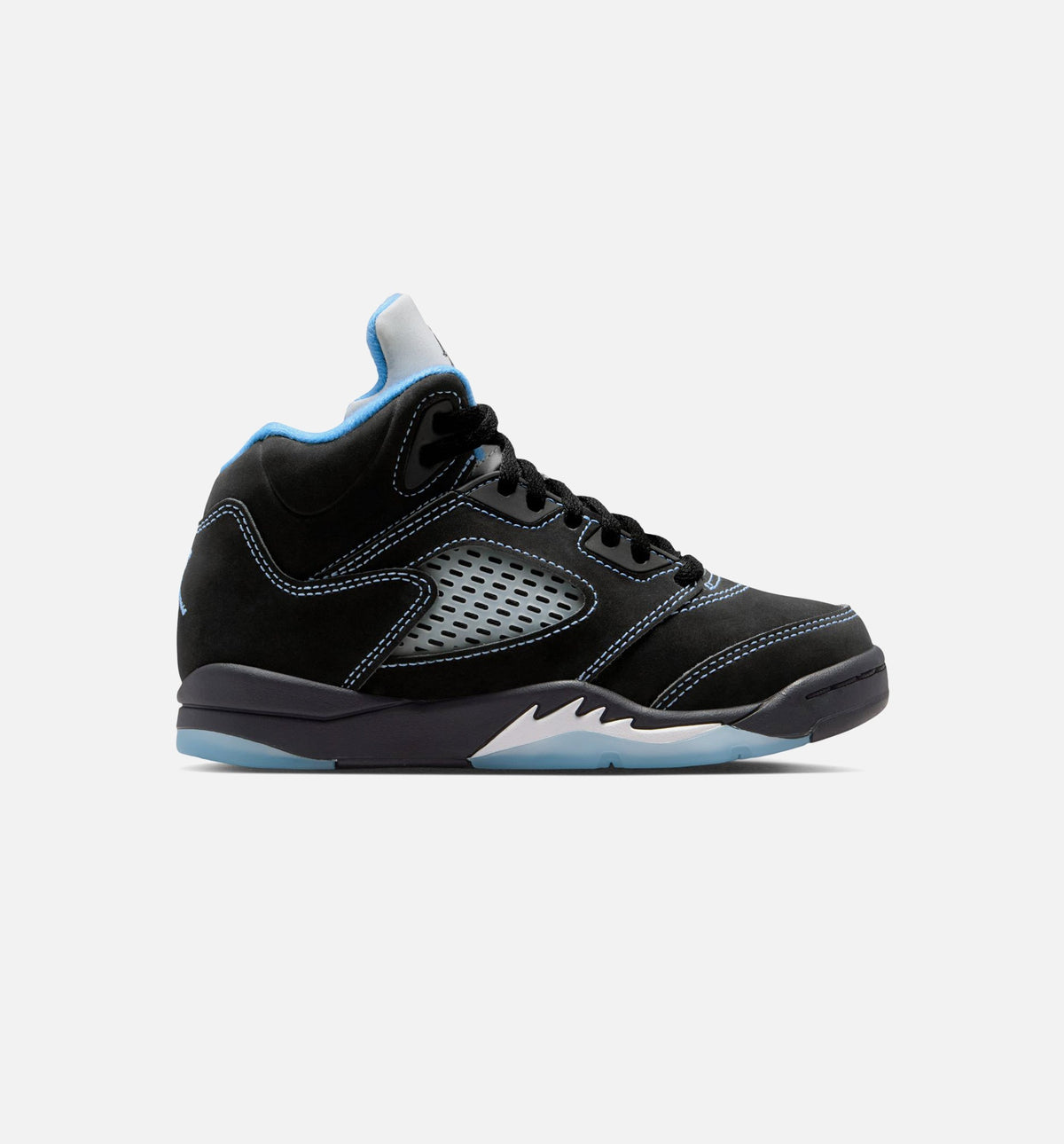 Air Jordan 5 Retro Black Carolina Preschool Shoes - Black/Blue