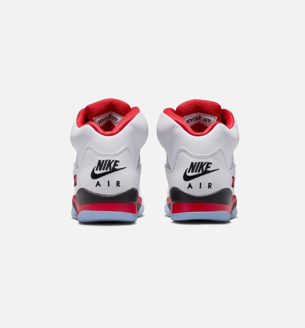 Air Jordan 5 Retro Fire Red Kids' Shoes - White/Red/Black