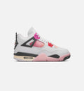 Air Jordan 4 Retro Comic Kids' Shoes - Off White/Pink/Grey