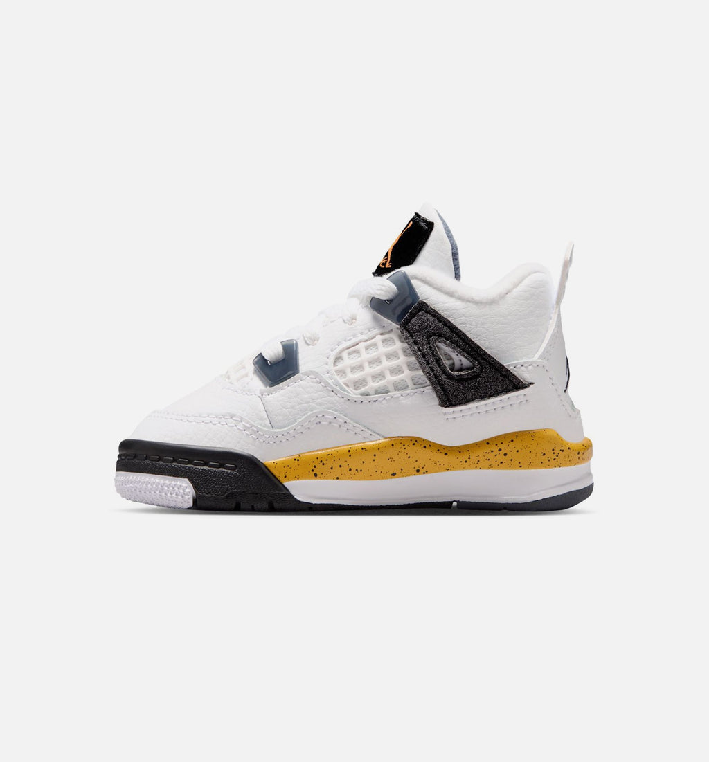 Air Jordan 4 Retro Rare Air Tour Yellow Baby & Toddler Shoes - White/Yellow/Grey