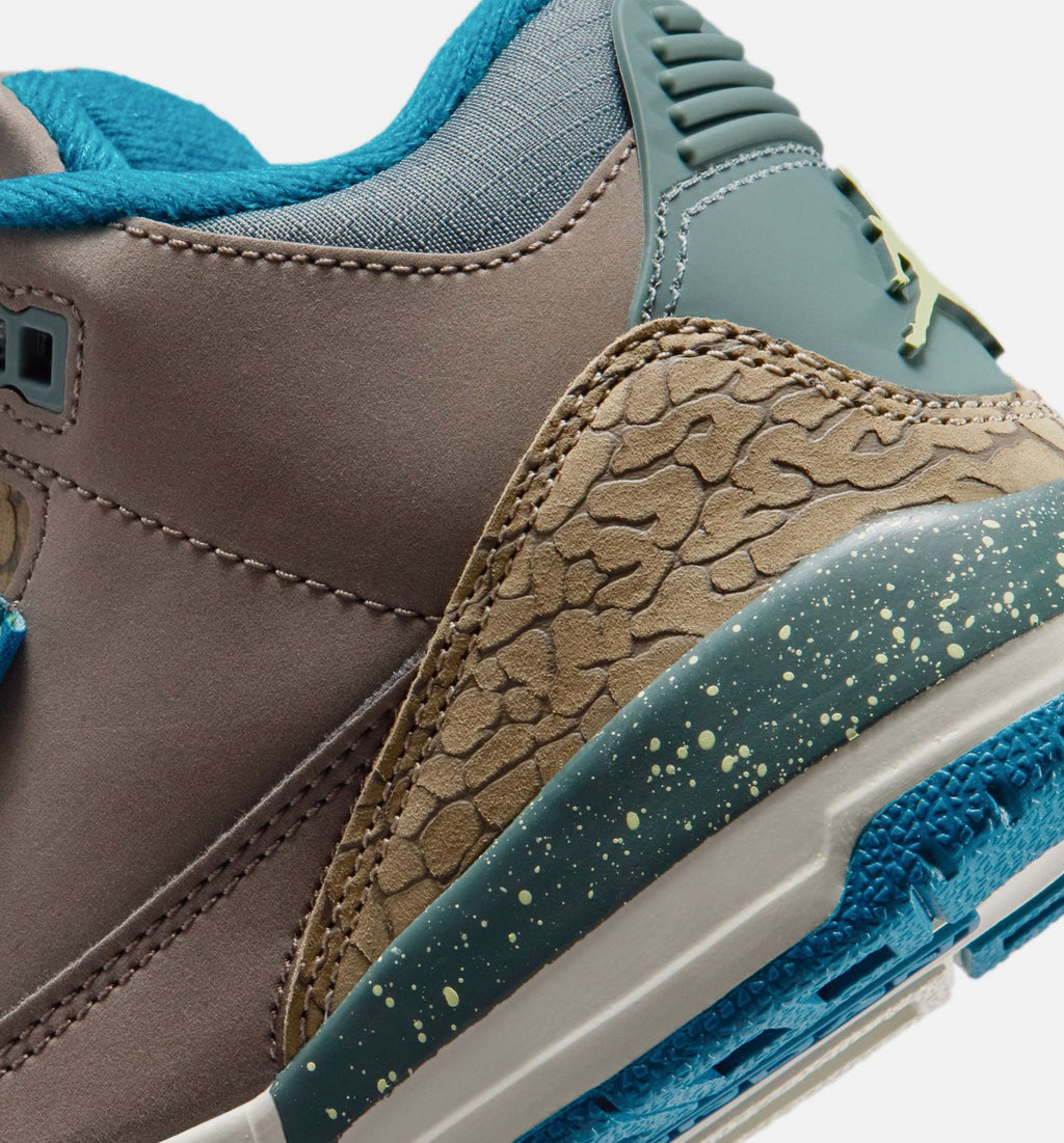 Air Jordan 3 Retro Olive Grey Preschool Shoes - Olive/Green/Khaki