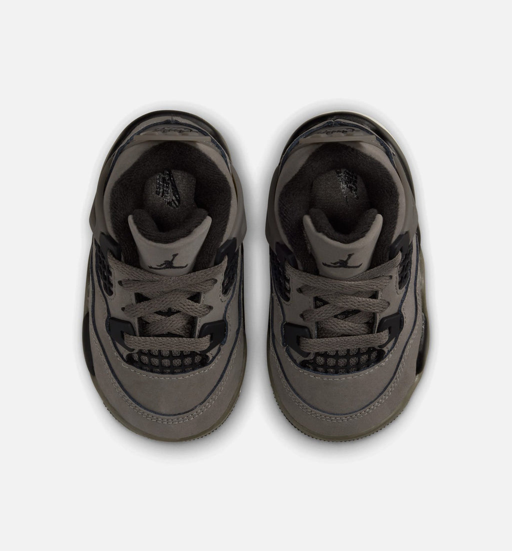 Air Jordan 4 Retro Cave Stone Baby & Toddler Shoes - Brown/Black