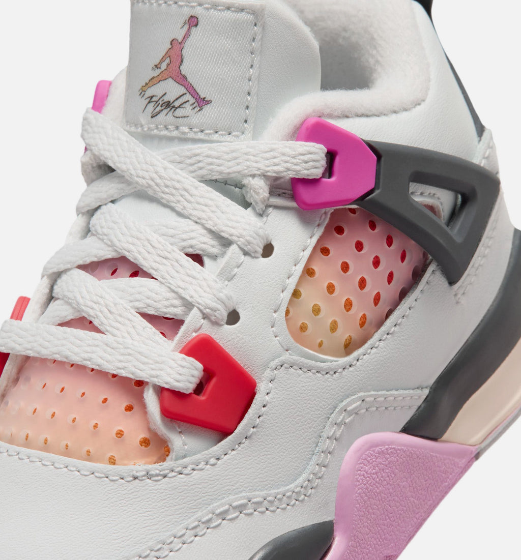 Air Jordan 4 Retro Comic Baby & Toddler Shoes - Off White/Pink/Grey