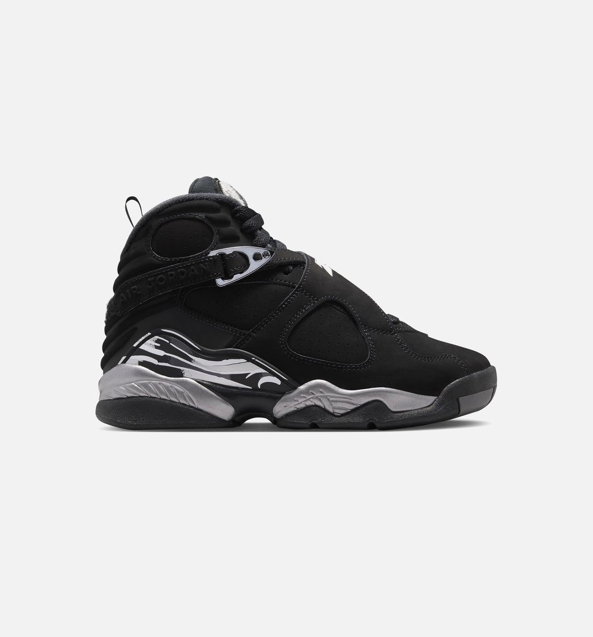 Air Jordan 8 Retro Chrome Kids' Shoes - Black/White/Grey