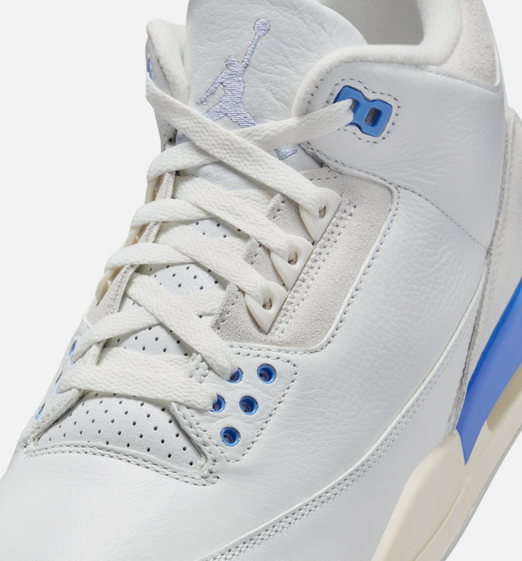 Air Jordan 3 Retro Lucky Shorts Men's Shoes - White/Light Blue
